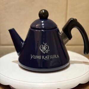Vintage Cobalt Blue Enamel on Steel Coffee Pot or Tea Kettle Yumi Katsura